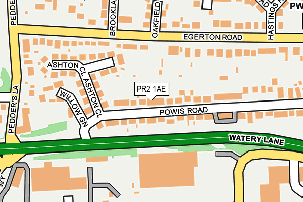 PR2 1AE map - OS OpenMap – Local (Ordnance Survey)
