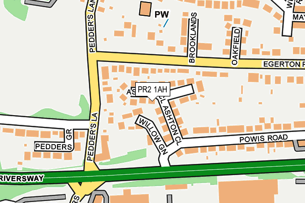 PR2 1AH map - OS OpenMap – Local (Ordnance Survey)