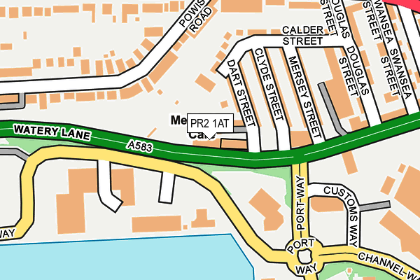 PR2 1AT map - OS OpenMap – Local (Ordnance Survey)