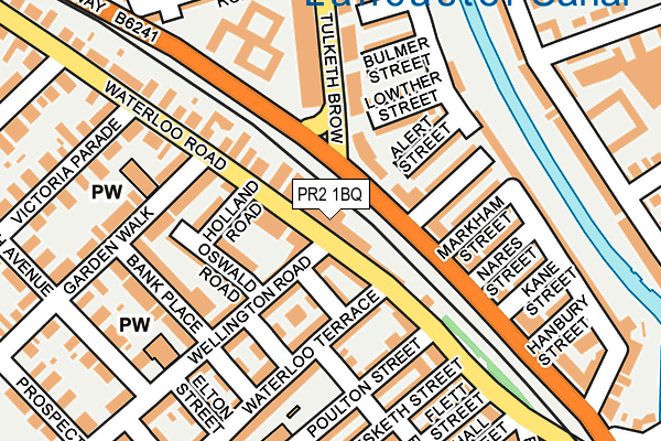 PR2 1BQ map - OS OpenMap – Local (Ordnance Survey)