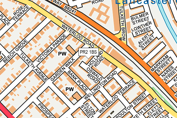 PR2 1BS map - OS OpenMap – Local (Ordnance Survey)