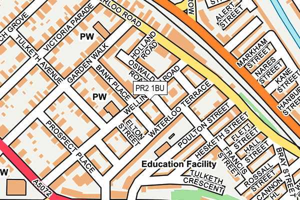 PR2 1BU map - OS OpenMap – Local (Ordnance Survey)