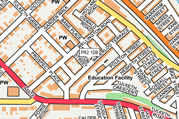 PR2 1DB map - OS OpenMap – Local (Ordnance Survey)