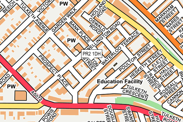 PR2 1DH map - OS OpenMap – Local (Ordnance Survey)