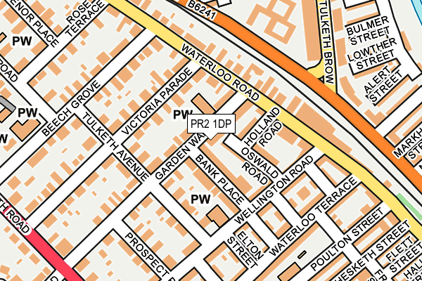 PR2 1DP map - OS OpenMap – Local (Ordnance Survey)