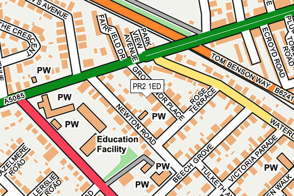 PR2 1ED map - OS OpenMap – Local (Ordnance Survey)