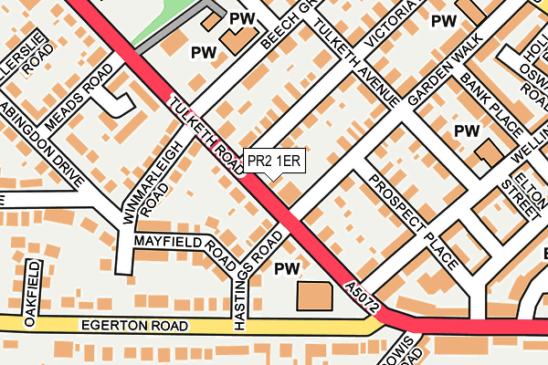 PR2 1ER map - OS OpenMap – Local (Ordnance Survey)