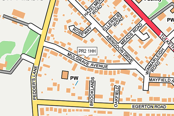 PR2 1HH map - OS OpenMap – Local (Ordnance Survey)