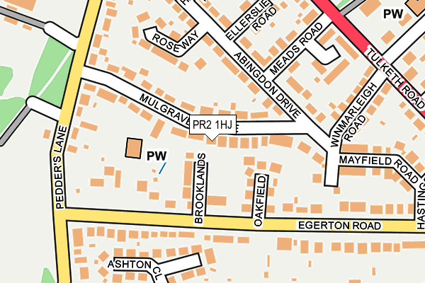 PR2 1HJ map - OS OpenMap – Local (Ordnance Survey)