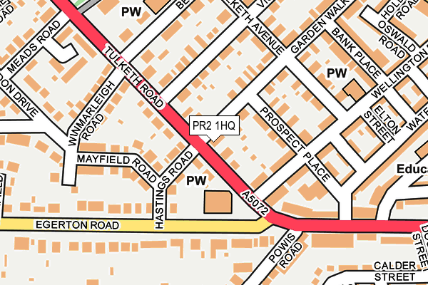 PR2 1HQ map - OS OpenMap – Local (Ordnance Survey)
