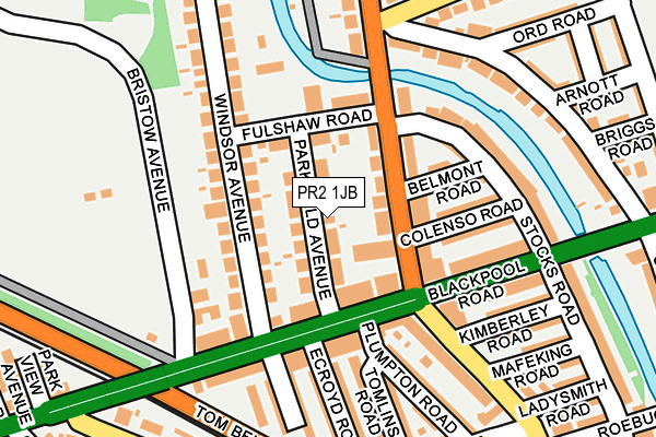 PR2 1JB map - OS OpenMap – Local (Ordnance Survey)