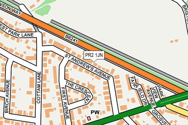 PR2 1JN map - OS OpenMap – Local (Ordnance Survey)