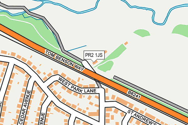 PR2 1JS map - OS OpenMap – Local (Ordnance Survey)