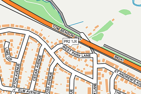 PR2 1JX map - OS OpenMap – Local (Ordnance Survey)