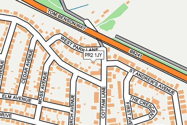 PR2 1JY map - OS OpenMap – Local (Ordnance Survey)