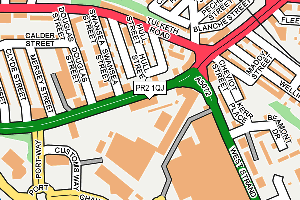 PR2 1QJ map - OS OpenMap – Local (Ordnance Survey)