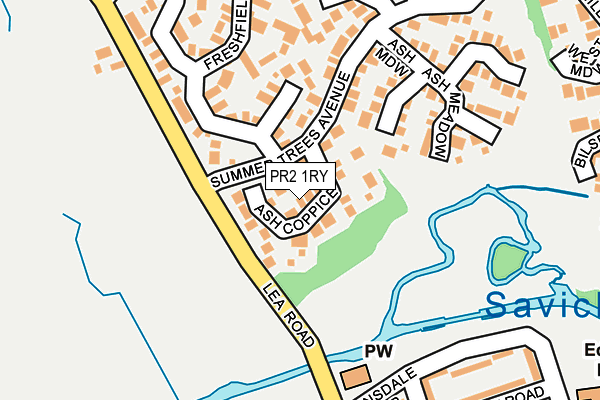 PR2 1RY map - OS OpenMap – Local (Ordnance Survey)