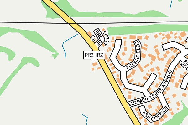 PR2 1RZ map - OS OpenMap – Local (Ordnance Survey)