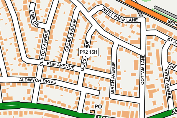 PR2 1SH map - OS OpenMap – Local (Ordnance Survey)
