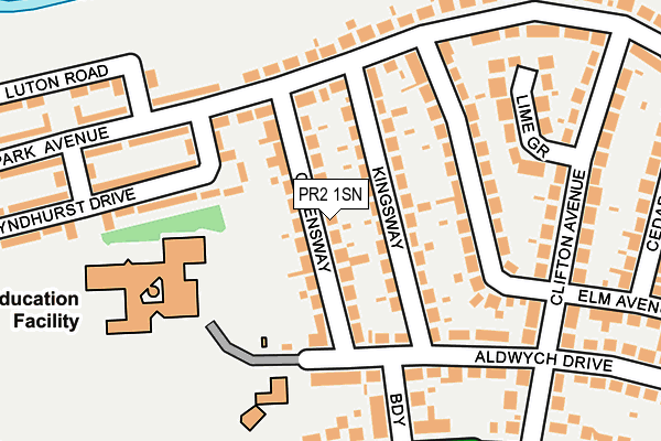 PR2 1SN map - OS OpenMap – Local (Ordnance Survey)