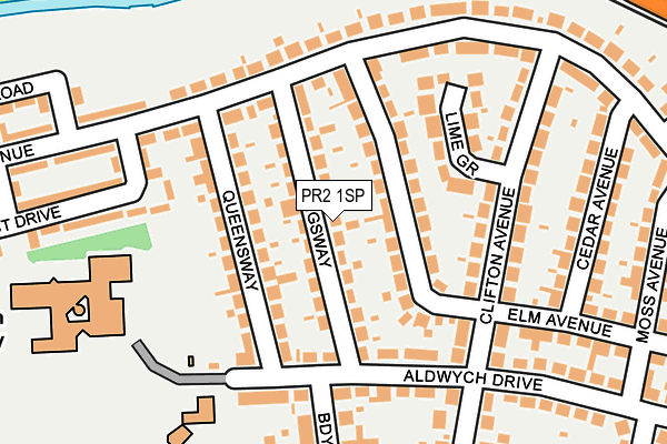 PR2 1SP map - OS OpenMap – Local (Ordnance Survey)