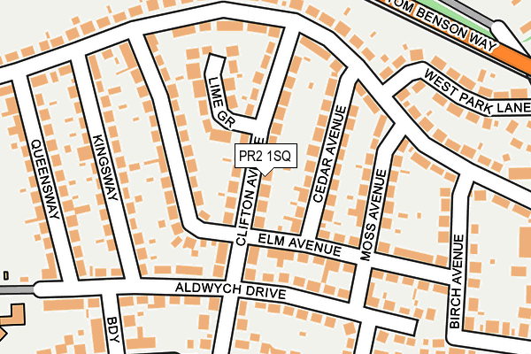 PR2 1SQ map - OS OpenMap – Local (Ordnance Survey)