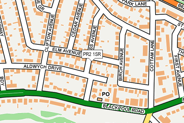 PR2 1SR map - OS OpenMap – Local (Ordnance Survey)