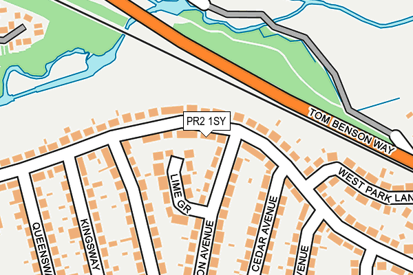 PR2 1SY map - OS OpenMap – Local (Ordnance Survey)