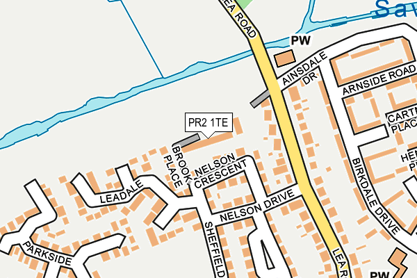 PR2 1TE map - OS OpenMap – Local (Ordnance Survey)