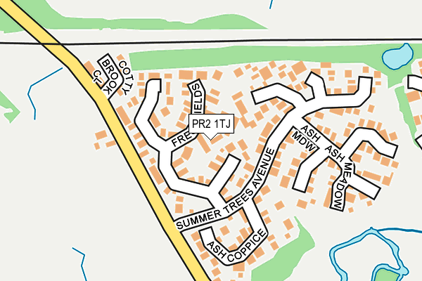 PR2 1TJ map - OS OpenMap – Local (Ordnance Survey)