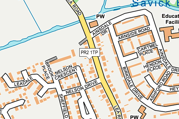 PR2 1TP map - OS OpenMap – Local (Ordnance Survey)