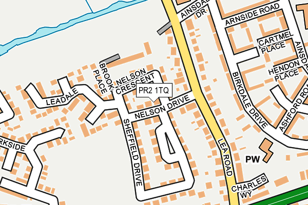 PR2 1TQ map - OS OpenMap – Local (Ordnance Survey)