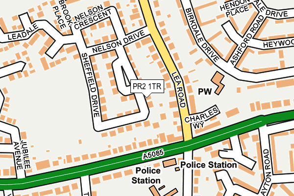 PR2 1TR map - OS OpenMap – Local (Ordnance Survey)