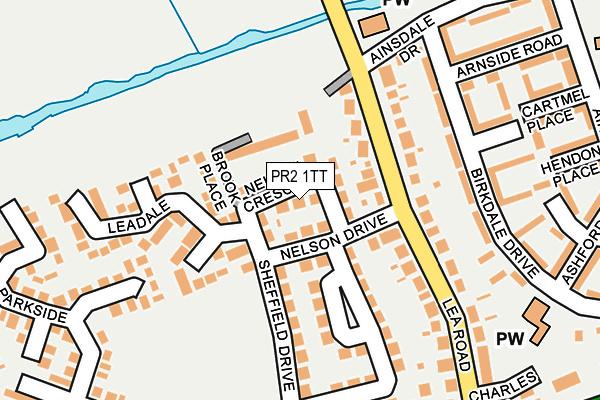 PR2 1TT map - OS OpenMap – Local (Ordnance Survey)