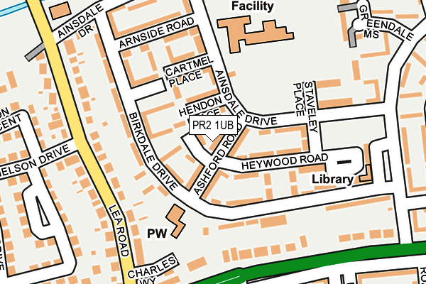 PR2 1UB map - OS OpenMap – Local (Ordnance Survey)