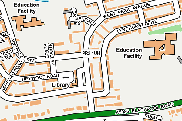 PR2 1UH map - OS OpenMap – Local (Ordnance Survey)