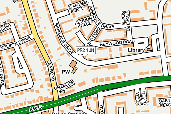 PR2 1UN map - OS OpenMap – Local (Ordnance Survey)