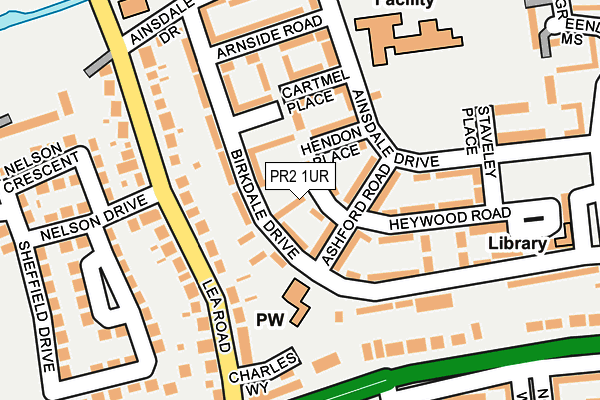 PR2 1UR map - OS OpenMap – Local (Ordnance Survey)