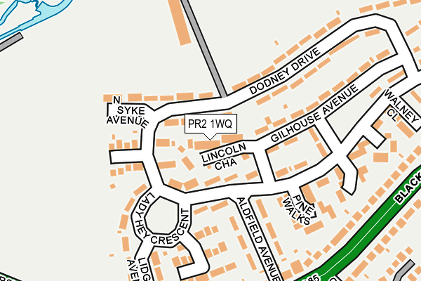 PR2 1WQ map - OS OpenMap – Local (Ordnance Survey)