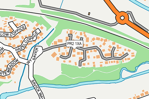PR2 1XA map - OS OpenMap – Local (Ordnance Survey)