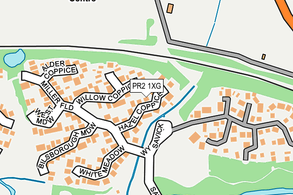 PR2 1XG map - OS OpenMap – Local (Ordnance Survey)