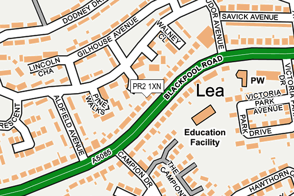 Map of LONGTON CARS LTD at local scale