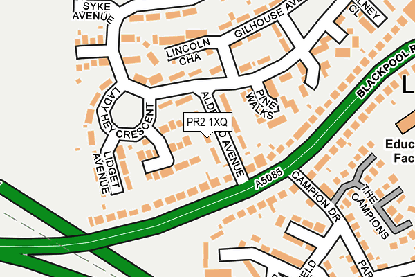 PR2 1XQ map - OS OpenMap – Local (Ordnance Survey)