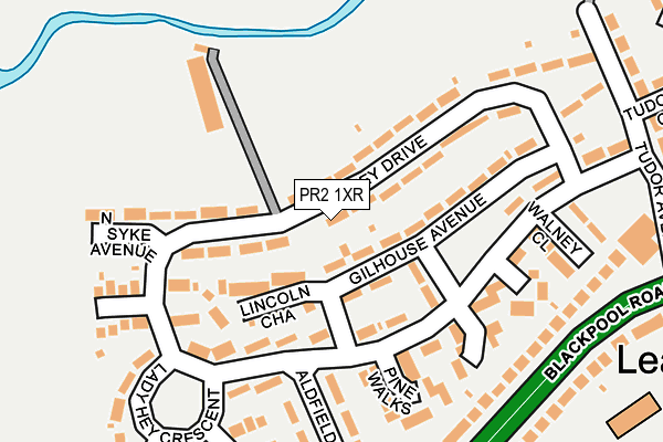 PR2 1XR map - OS OpenMap – Local (Ordnance Survey)