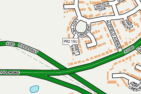 PR2 1XU map - OS OpenMap – Local (Ordnance Survey)