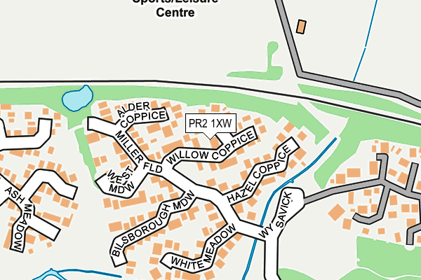 PR2 1XW map - OS OpenMap – Local (Ordnance Survey)