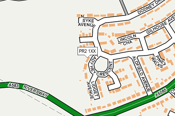 PR2 1XX map - OS OpenMap – Local (Ordnance Survey)