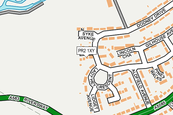 PR2 1XY map - OS OpenMap – Local (Ordnance Survey)