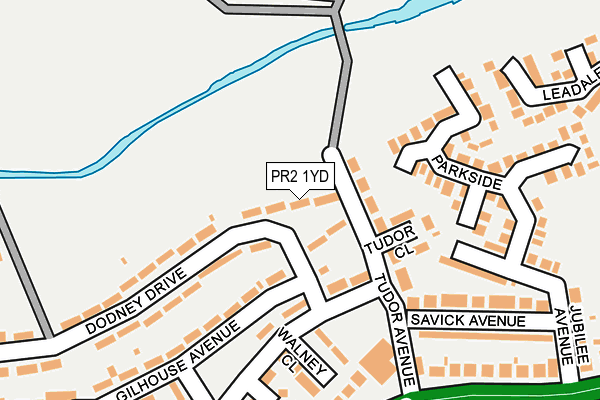 PR2 1YD map - OS OpenMap – Local (Ordnance Survey)