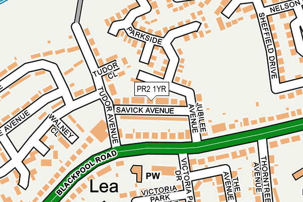 PR2 1YR map - OS OpenMap – Local (Ordnance Survey)